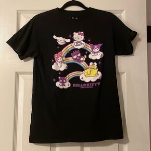 Sanrio characters black tee, Small